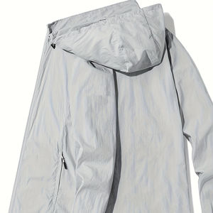 Chaqueta de protección solar con bolsillo y cremallera para hombre, abrigo deportivo de invierno a prueba de viento para correr al aire libre, vacaciones en la playa - Product Image 5