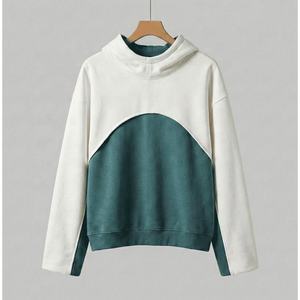 Sweat à capuche en molleton épais bicolore gris clair et gris foncé pour homme avec étiquette privée Trackstar OEM - Product Image 2