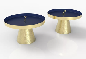 Soporte decorativo de madera con tira de Metal para pasteles, expositor de madera Natural de lujo, diseño moderno y elegante, soporte para pasteles para boda - Product Image 6