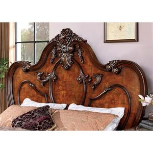 เตียงวิคตอเรียแบบคลาสสิกสไตล์ฝรั่งเศส - ไม้มะฮอกกานีทาสีน้ำตาล - 327 - Product Image 4