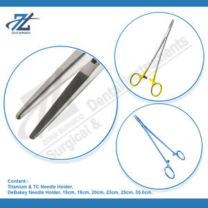 DeBakey TC 18.0cm Titanium Porte-aiguille droit Base Instruments chirurgicaux en acier inoxydable du Pakistan - Product Image 4