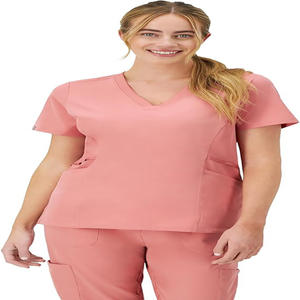 ชุดขัดตัวคอวีหลายสีแบบปรับปรุงใหม่ของผู้หญิงพร้อมโลโก้เครื่องแบบกำหนดเอง - Product Image 5