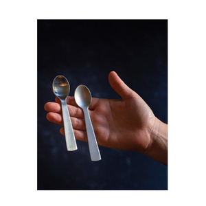 Mini cuillère à café en acier Petite argenterie Mini cuillères à sel en acier inoxydable 2 cuillères pour non polies - Product Image 5