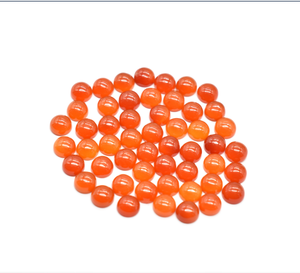 Cabochons ronds en Onyx rouge naturel 6X6X3mm pierre précieuse à facettes lâche calibré lisse pour la fabrication de bijoux - Product Image 1