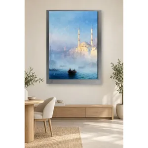 Impression sur toile de la mosquée Nusretiye de Fida Aivazovsky dans le Bosphore brumeux - Product Image 2