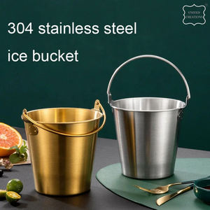 Cubo de hielo circular de acero inoxidable Cubos de hielo para bebidas frías para el hogar Bar Restaurante y fiestas de hotel Propósito - Product Image 4