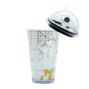 Vaso Infantil Cosmic Planet con Pajita Resistente y Tapa de Domo - Product Image 2