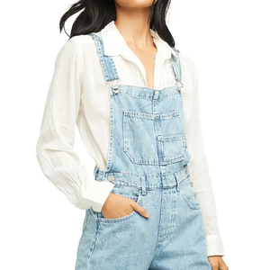 Combinaisons amples pour femmes Combinaisons sans manches avec bretelles et poches Combinaisons une pièce Romper Jumpsuit - Product Image 5