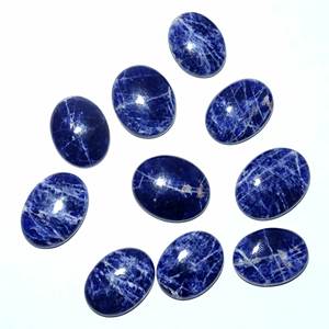 Sodalite ธรรมชาติอัญมณี Cabochon หลวมผสมรูปร่างและขนาด sodalite มากสำหรับการทำเครื่องประดับ - Product Image 5