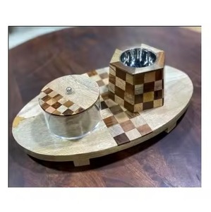 Brûleur de luxe en bois Bakhoor avec plateau porte-encens en résine parfumée relaxant parfum de maison décor cadeau article - Product Image 3