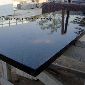 Comptoirs de salle à manger, dessus de vanité, murs intérieurs en pierre naturelle de granit noir Galaxy moderne de qualité supérieure, Inde, hôtel, villa, résidence - Product Image 6