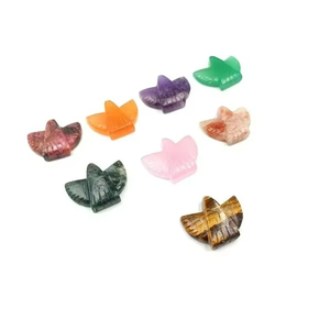 High Quality Hand Carved Eagle Bird <b>Crystal</b> Flat Back Polished Loose Stones for Jewelry Making Mixed Gemstone Eagle Carving - Product Image 1