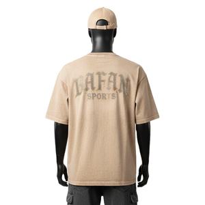 100% Cotton Men Acid Wash T Shirt Premium 220 GSM Cotton Fabric Soft Feel <b>Neutral</b> Sand Tone Heat Transfer Logo - Product Image 2