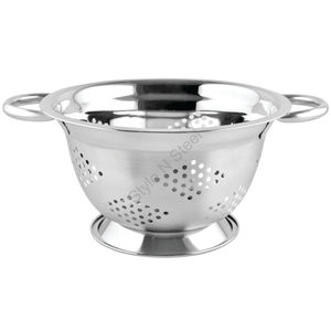 Stainless Steel Premium Heavy German <b>Colander</b> with a Pipe Handle and Stylish Classic Design - Product Image 1