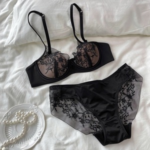 Ensemble de soutien-gorge en dentelle noire à la mode et très vendu pour femmes - Product Image 6