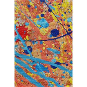 Lcy rivestimento murale astratto gocciolante pittura ad olio aspetto qualità tela da parete arazzo-4008