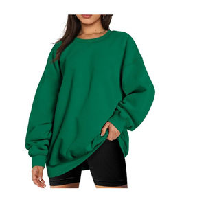 2026 femmes surdimensionné polaire pulls décontractés à manches longues col rond Streetwear pull blanc sweat - Product Image 1