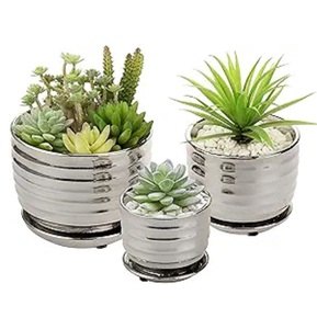 Maceta de metal para macetas, maceta para árboles de piso alto, macetas grandes de latón dorado de mediados de siglo hechas a mano con pie - Product Image 3