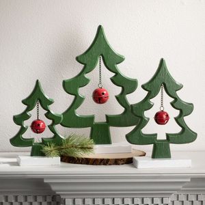 Decoración colgante navideña de madera para ventanas de sala de estar que agrega una sensación cálida de temporada con un diseño rústico suave - Product Image 2