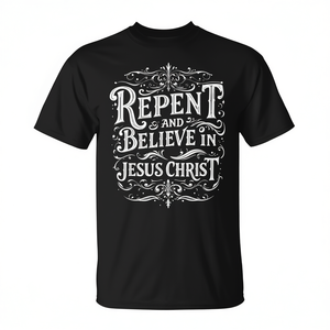 Maglietta Promozionale 'Repent and Believe in Jesus Christ' Fede Spirituale - Product Image 2