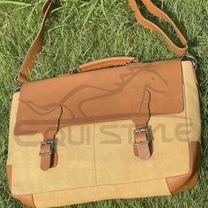 Premium Vintage Style Large Genuine <b>Leather</b> Flap Bag Brown Top Handle Waterproof Laptop Messenger <b>Satchel</b> Bulk Supplier - Product Image 3