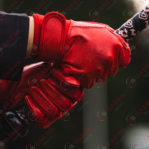 Gants de frappe de baseball en cuir Cabretta durable de couleur rouge dernière collection de gants de baseball Softball à manchette courte - Product Image 2