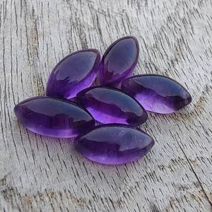 พลอยอเมทิสต์ธรรมชาติขนาด4x6มม. ถึง20x30มม. อัญมณีหลวมแบบแบนสำหรับทำเครื่องประดับต่างหูทองเงิน - Product Image 3