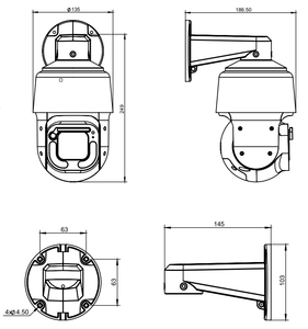 Với gạt nước và khe cắm thẻ SD imx415 CMOS 4K 8MP tự động theo dõi PoE PTZ Ip <span class=keywords><strong>Camera</strong></span>, với xây dựng trong microphone và loa - Product Image 6