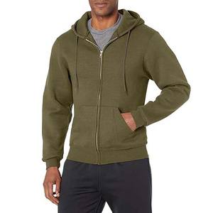 Wholesale Streetwear Men Heavyweight Pullover Solid Winter <b>Fleece</b> Full-Zip Eco-Friendly Breathable Hoodie with Custom Logo - Product Image 5