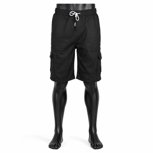 Pantalones Cortos Cargo Personalizados para Hombre, Estilo Urbano, Algodón, Casuales, con Cordón, Holgados, con Múltiples Bolsillos, para Verano, OEM, ODM, Venta al Por Mayor - Product Image 1