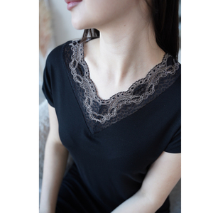 Lujo de alta calidad XL tamaño verano otoño camisón mujer cintura elástica encaje transpirable viscosa/algodón sin mangas ropa de dormir - Product Image 4