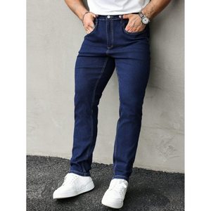 Jeans de Mezclilla Rectos de Cintura Alta, Estilo Vintage Retro Moderno, Corte Holgado para Hombre, Lavables y Transpirables, Tallas 26-40 - Product Image 2