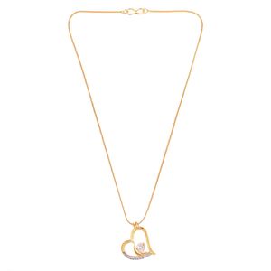 Zircon cubique coeur lune amour pendentif chaîne collier CZ bijoux saint valentin cadeau pour femmes filles - Product Image 1