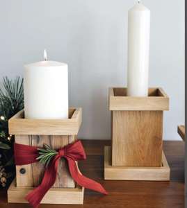 Candelabro de madera artesanal, sala de estar único para centro de mesa, tarros de velas de madera elegantes, decoración del hogar, otras velas - Product Image 5