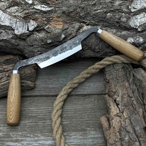 Cuchillo de dibujo de carpintero para proyectos de madera Hoja de acero al carbono, mango de madera de Fresno, cuchillo de dibujo forjado a mano con Funda de cuero para carpintería. - Product Image 3