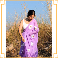 Sari en Georgette Brodé Lavable de Luxe, Meilleure Vente, avec Dentelle Florale, Haut de Gamme, Ethnique Indien, pour Fêtes et Festivals, pour Adultes