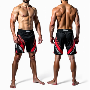 Pantalones cortos de lucha MMA con impresión HD personalizada sublimada No Gi BJJ pantalones cortos de agarre para hombres al por mayor ropa MMA Jiu Jitsu Kimono - Product Image 5