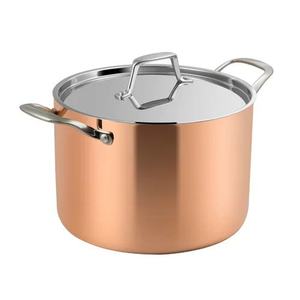 Direct Sell Hammered Copper Casserole Dis With Lid Housewarming Gift Copper Food Warmer - Product Image 6