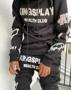 ชุดวอร์มผู้ชายแบบมีฮู้ด ผ้าฝ้าย 100% มีกระเป๋าข้าง รับสกรีนลายตามสั่ง ผลิตแบบ OEM ขายส่ง ชุดออกกำลังกายสำหรับฟิตเนส ยิม และวิ่ง - Product Image 5