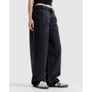 กางเกงยีนส์ทรงสเก็ตเตอร์เอวสูง สโตนวอช วินเทจ ฮิปฮอป ขากว้าง สตรีทแวร์ ลายพิมพ์ สีเข้ม/สีอ่อน/หลากสี ทรงขาบาน สำหรับฤดูหนาว - Product Image 2