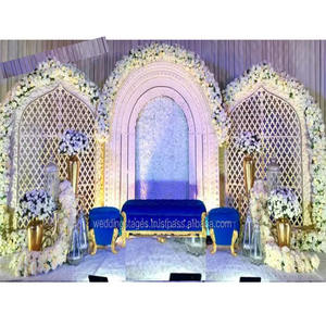 Luxury Indian <b>Wedding</b> Decorative FRP <b>Frames</b> Grand Reception Stage Fiber <b>Wedding</b> Panel Asian <b>Wedding</b> Stage Carved Fiber Panels uk - Product Image 1
