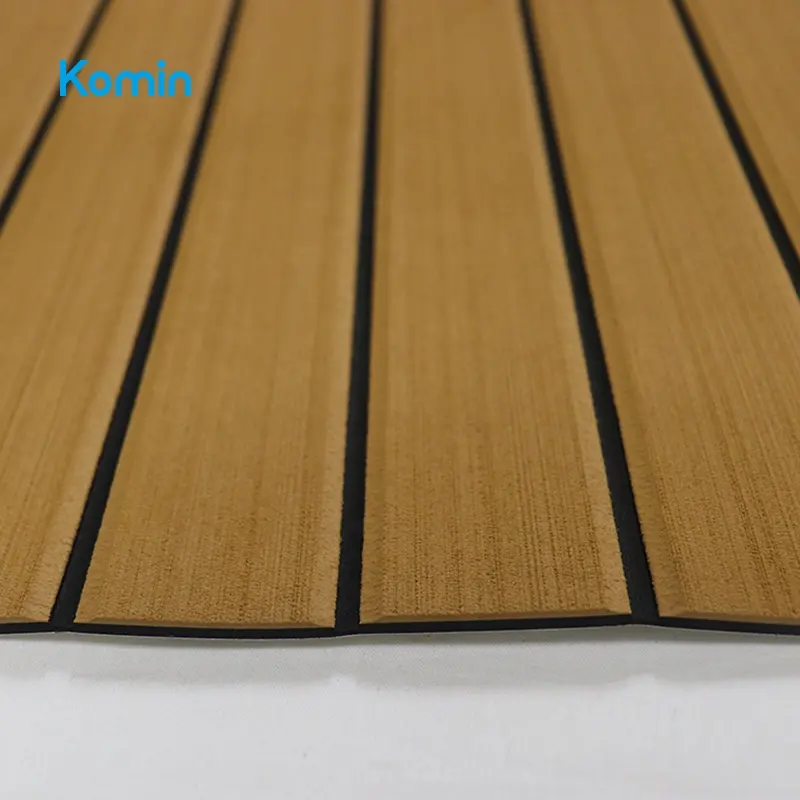 Custom Synthesis Decking Material EVA Foam Faux Teak Sheet Marine Boat Flooring