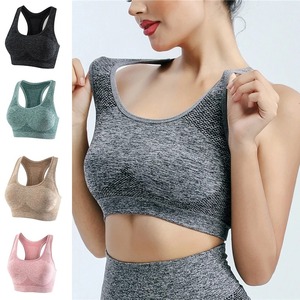Soutien-gorge de sport rembourré avec dos croisé pour femmes Gym Fitness Tops Bra Workout Sport Wear Women Spandex Sports Bra Sexy Cross Back - Product Image 5