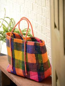 Grand sac de marché, sac d'épicerie réutilisable, sac de plage, panier de pique-nique - Product Image 3