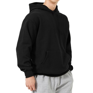 Casual Venta caliente 300gsm Heavyweight Pullover Hoodie French Terry Hoodies Drop Shoulder No Strings Heavy Oversized Men Hoodies - Product Image 3