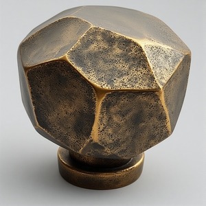 Bouton de porte de conception européenne de forme inégale rustique avec finition noire mate pour portes intérieures décoratives de villa et d'hôtel - Product Image 4