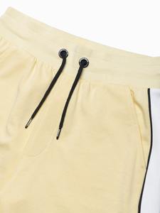 Pantalones cortos de chándal informales de verano 100% de algodón para hombre, pantalones cortos de gimnasio de estilo callejero con decoración de patrón y bolsillos cortos de lana - Product Image 6