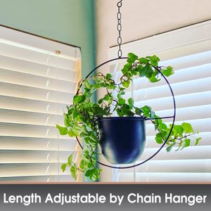 <b>Hanging</b> Metal Planter for Indoor Outdoor Garden Decoration Perfect for Balcony <b>Wall</b> Flower Pot and Plant Display Metal - Product Image 5