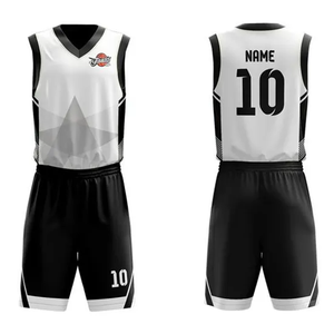 100% Polyester Basketball Vêtements Conception Personnalisée Basketball Jersey Uniformes Ensembles Jeunesse Équipe Motif Sublimation - Product Image 3