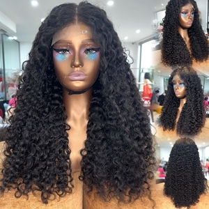 Perruques de couleur naturelle bouclée noire de haute qualité de vrais cheveux humains vietnamiens - Product Image 1